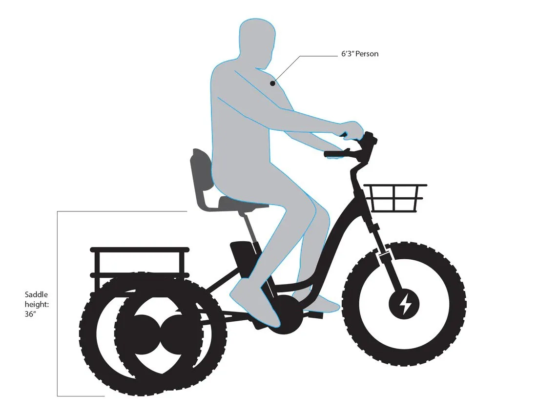 Emojo Caddy Electric Powered Tricycle 48V 500W