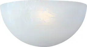 Essentials - 20585 5.5" Single Light Wall Sconce in White with Marble Glass Finish