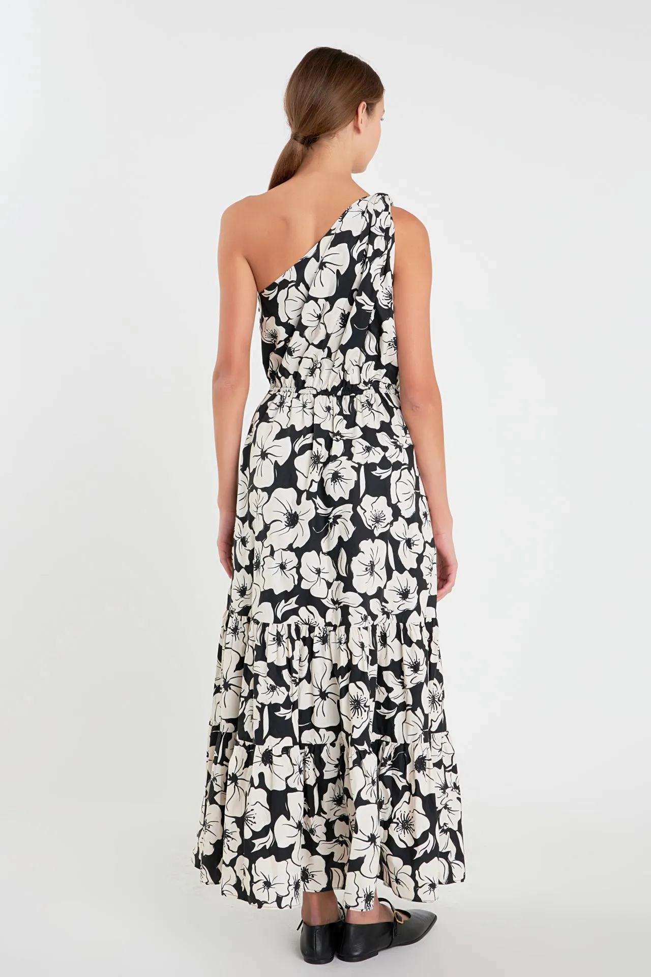 Floral One Shoulder Long Dress