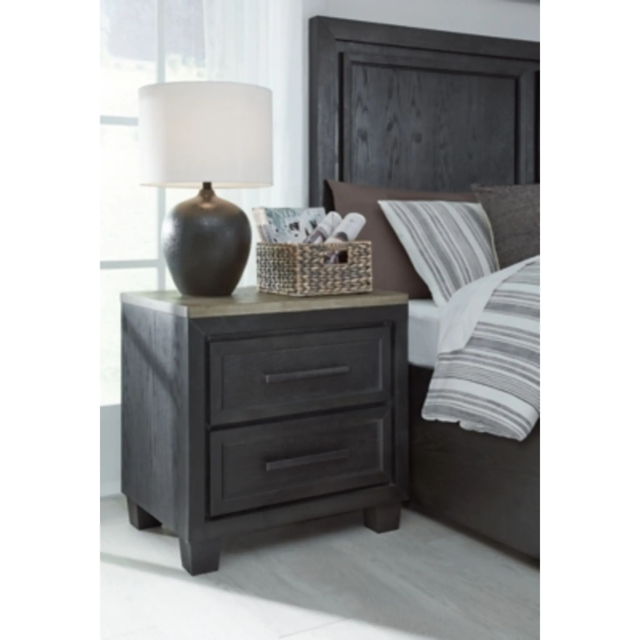 Foyland Two Drawer Nightstand