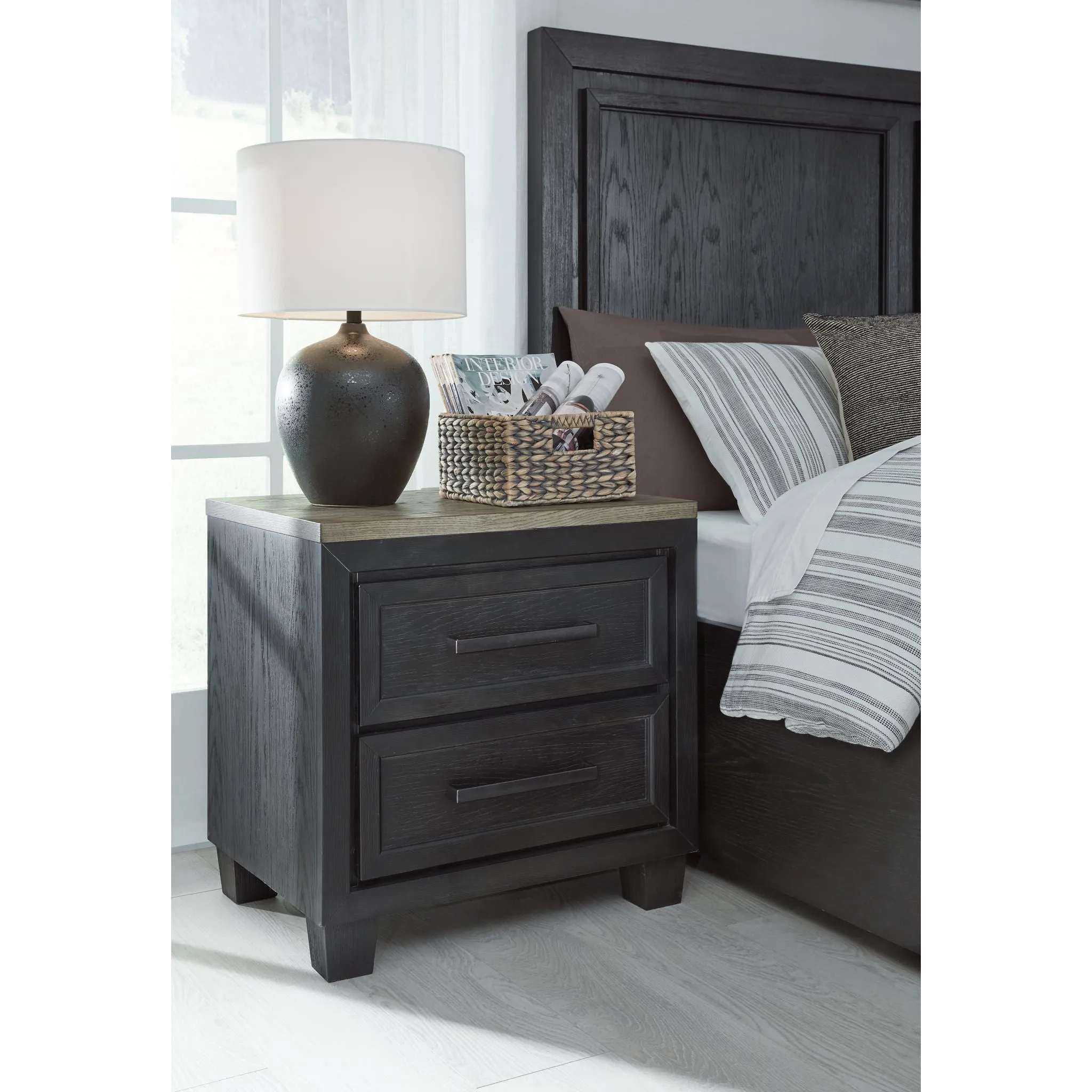 Foyland Two Drawer Nightstand