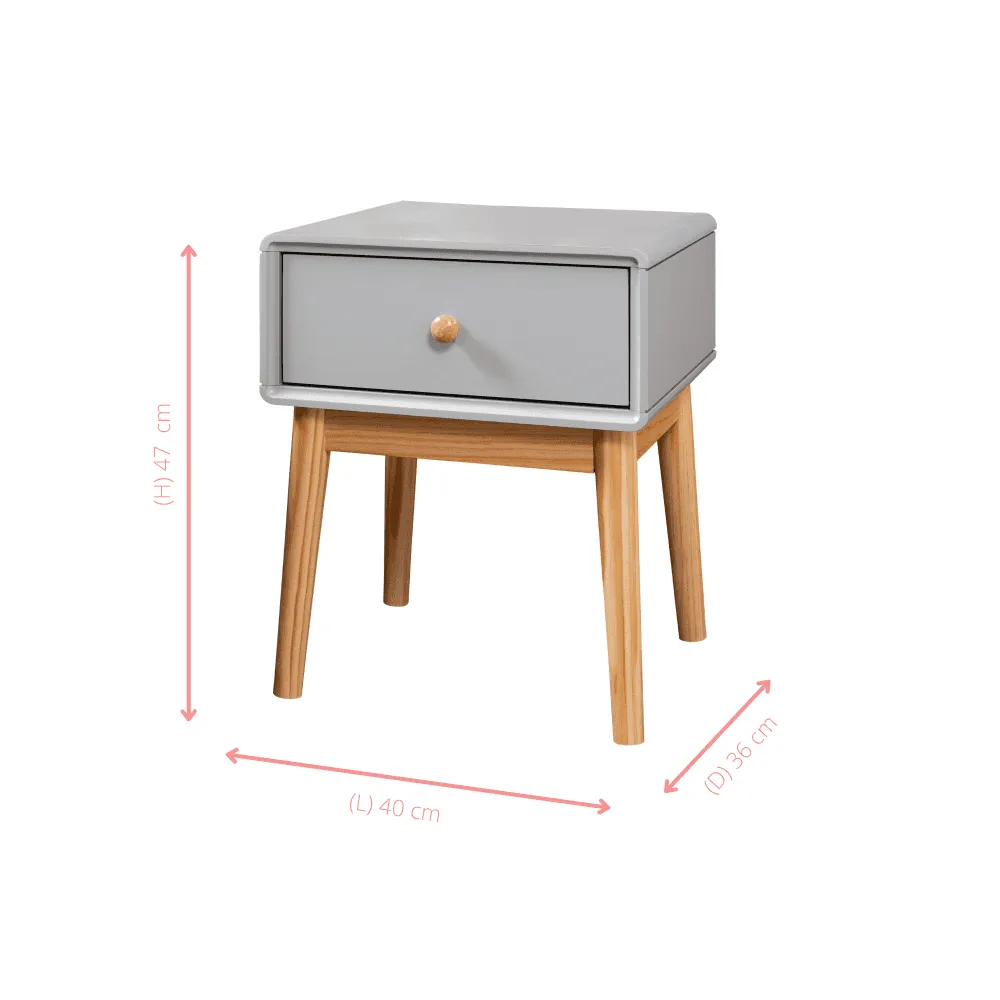 Frank Side Table in Light Grey