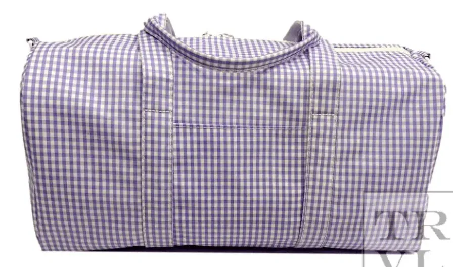 Gingham Weekender Duffle Bag