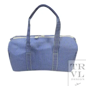 Gingham Weekender Duffle Bag