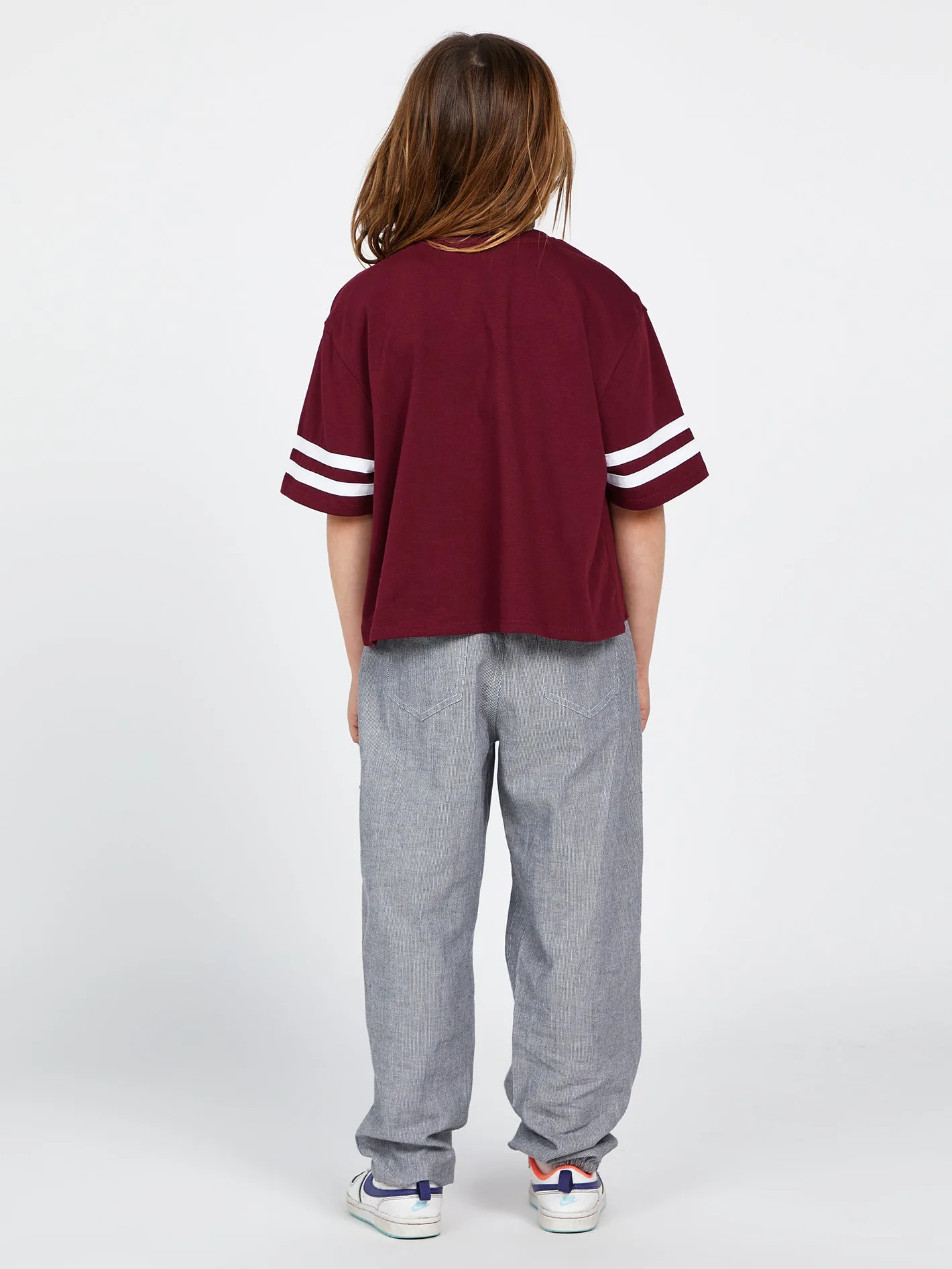 Girls Truly Stoked Short Sleeve Tee - Burgundy