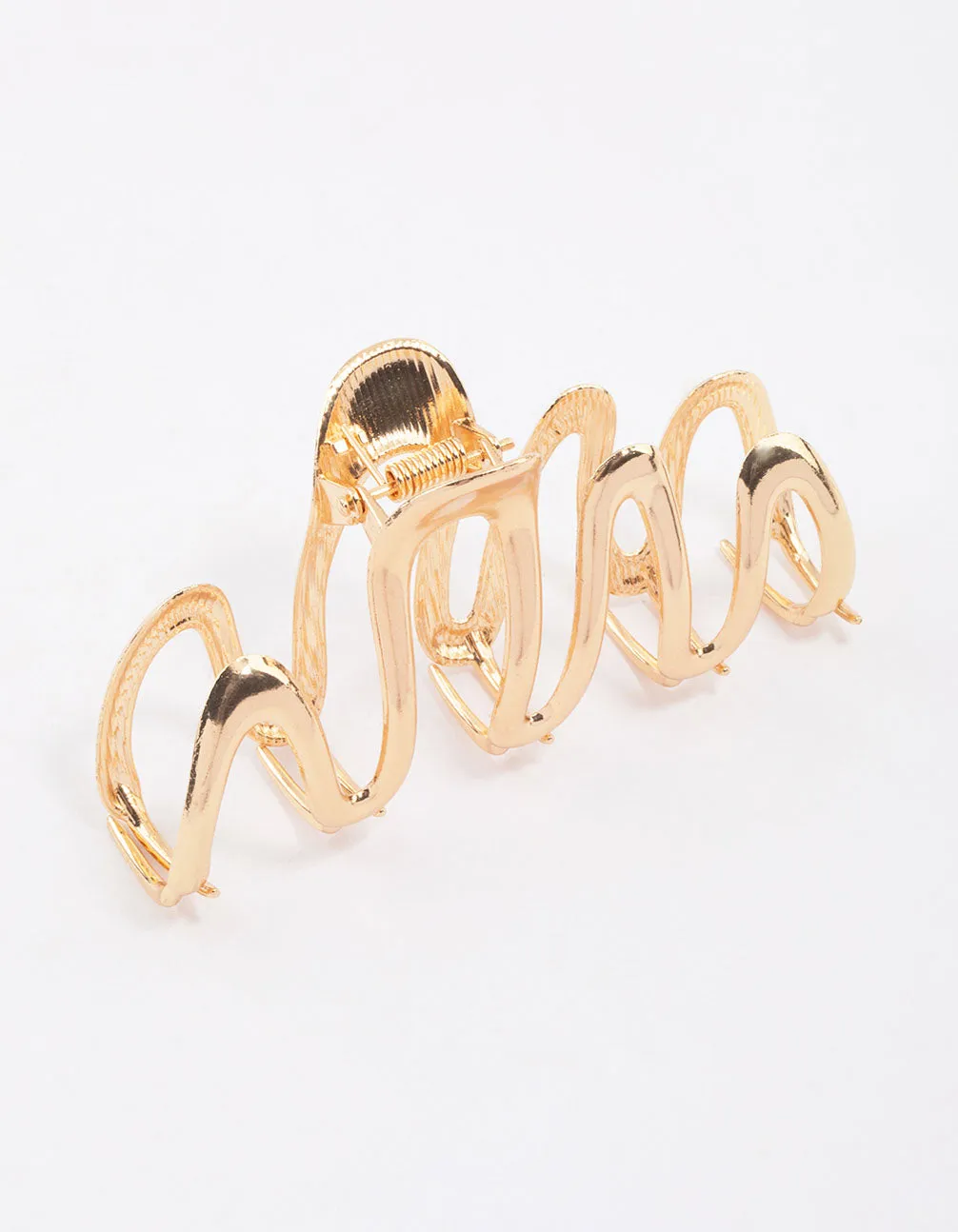 Gold Bold Wavy Hair Claw Clip