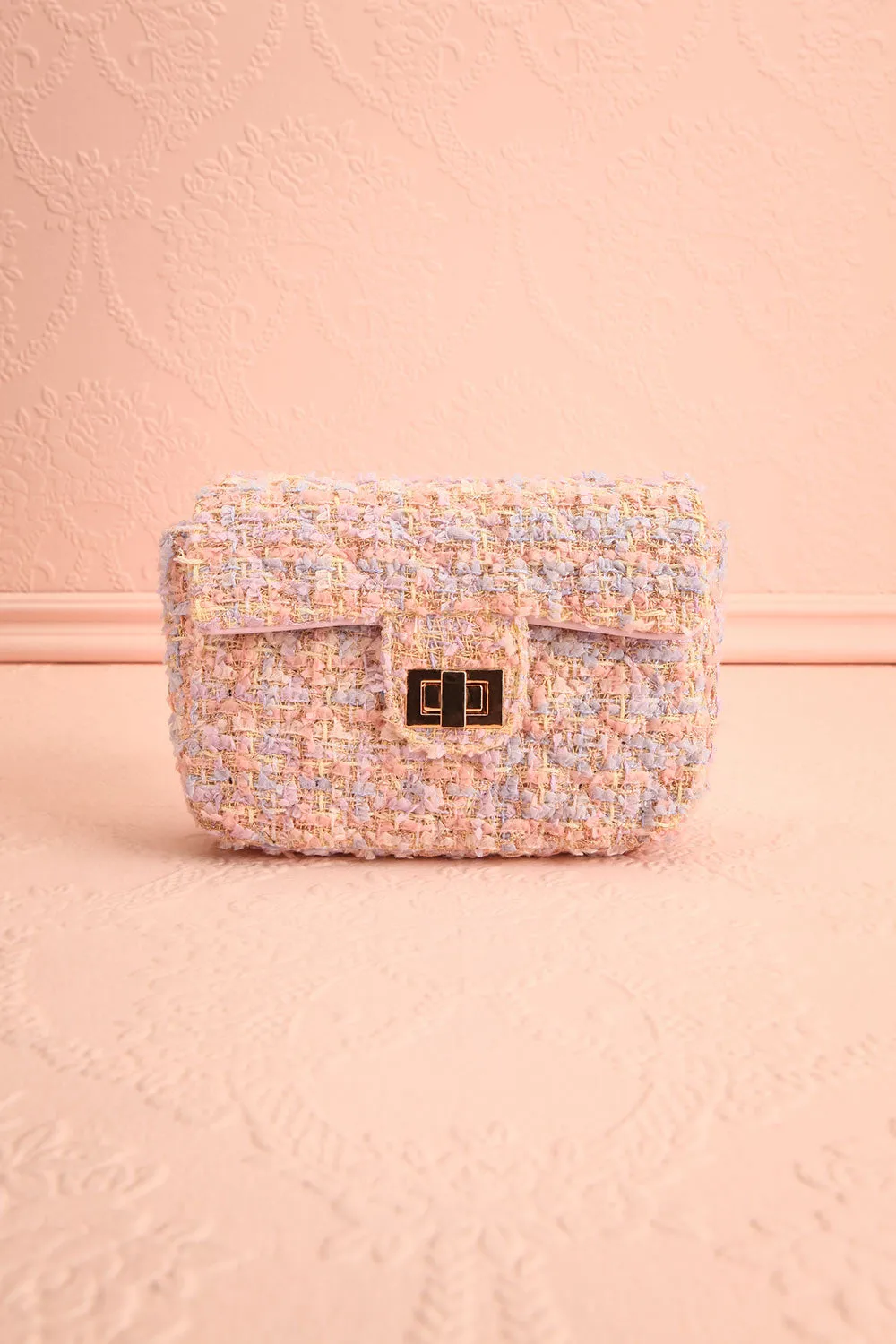 Harmonia Pink | Small Clutch Bag w/ Chain Strap