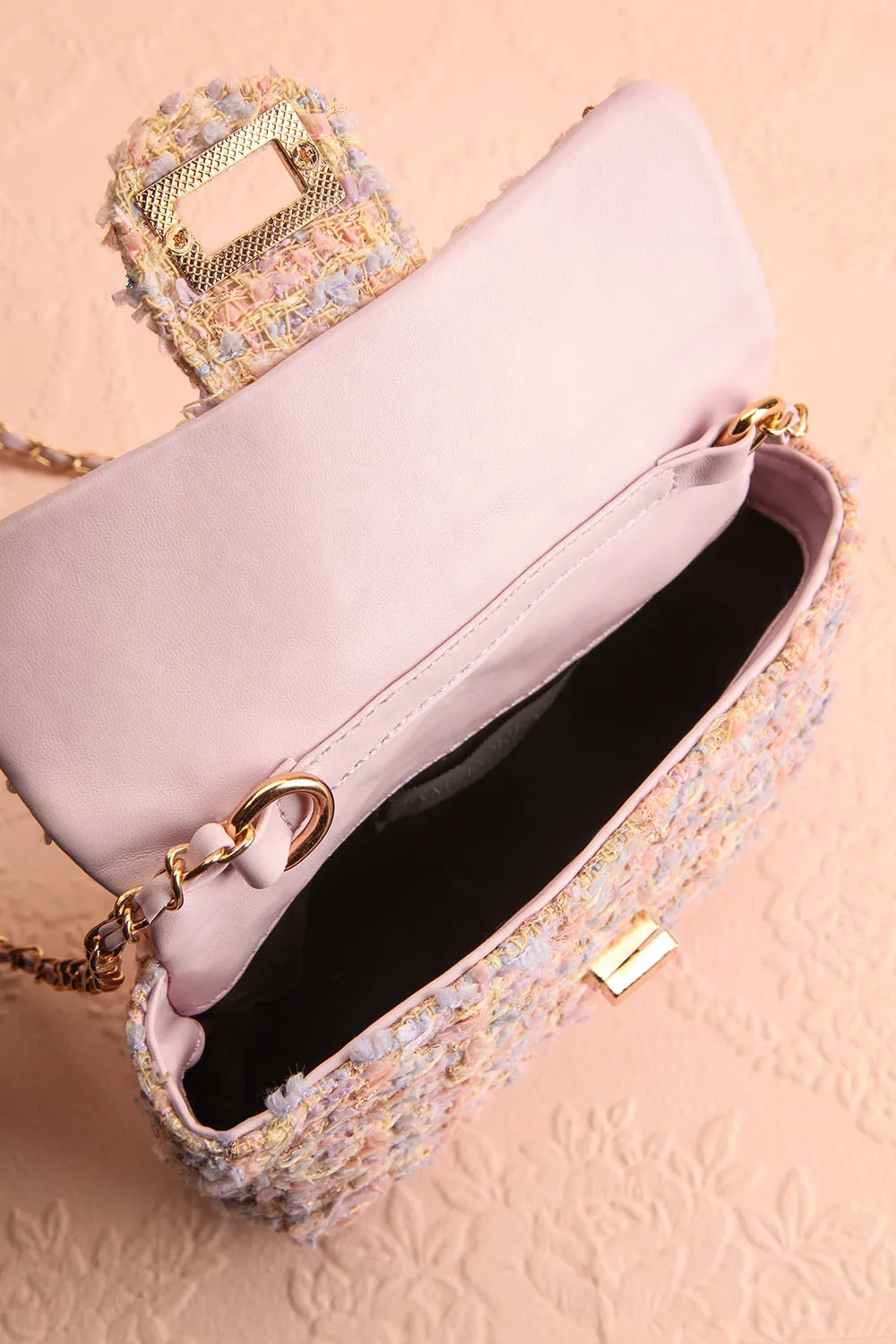 Harmonia Pink | Small Clutch Bag w/ Chain Strap