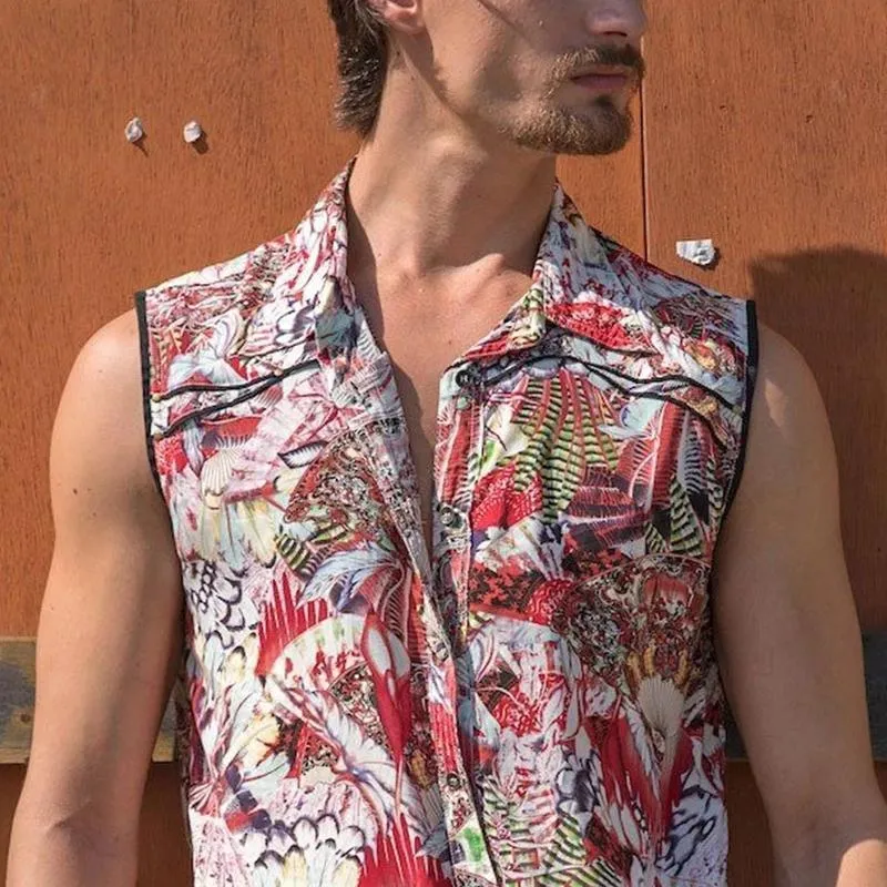 Hawaiian Holiday Loose Men's Tops