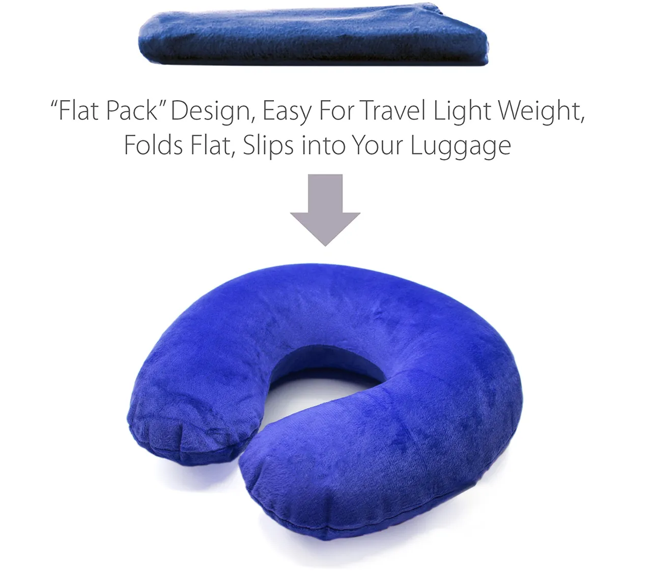 Inflatable Neck Pillow with Cover (5 Colors)