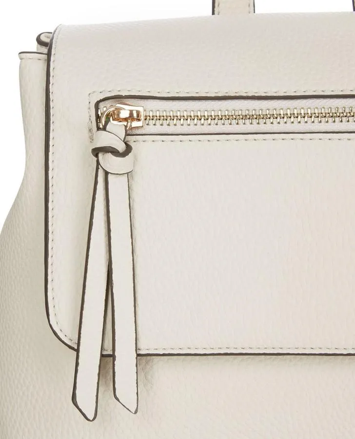 Ivory Flap Tassel Backpack