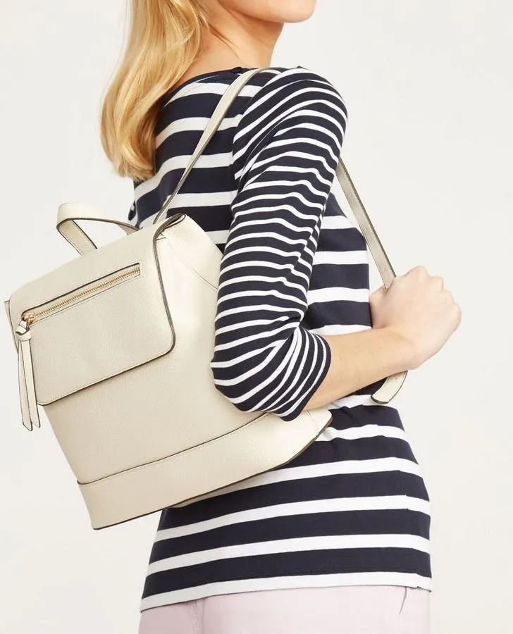 Ivory Flap Tassel Backpack