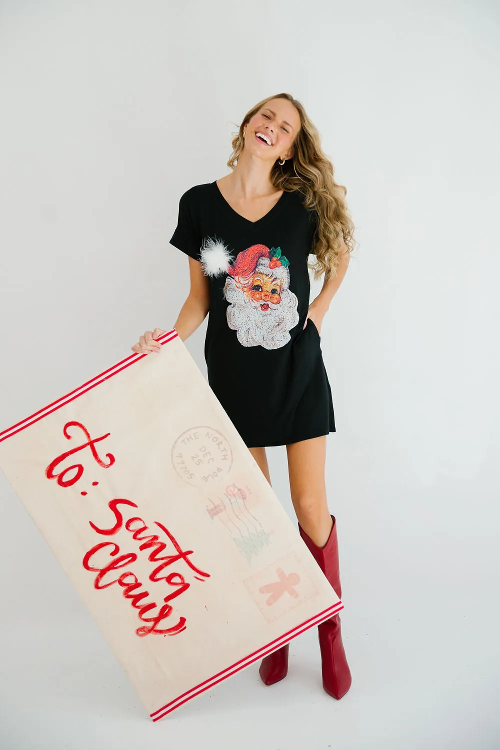 JOLLY SANTA T-SHIRT DRESS