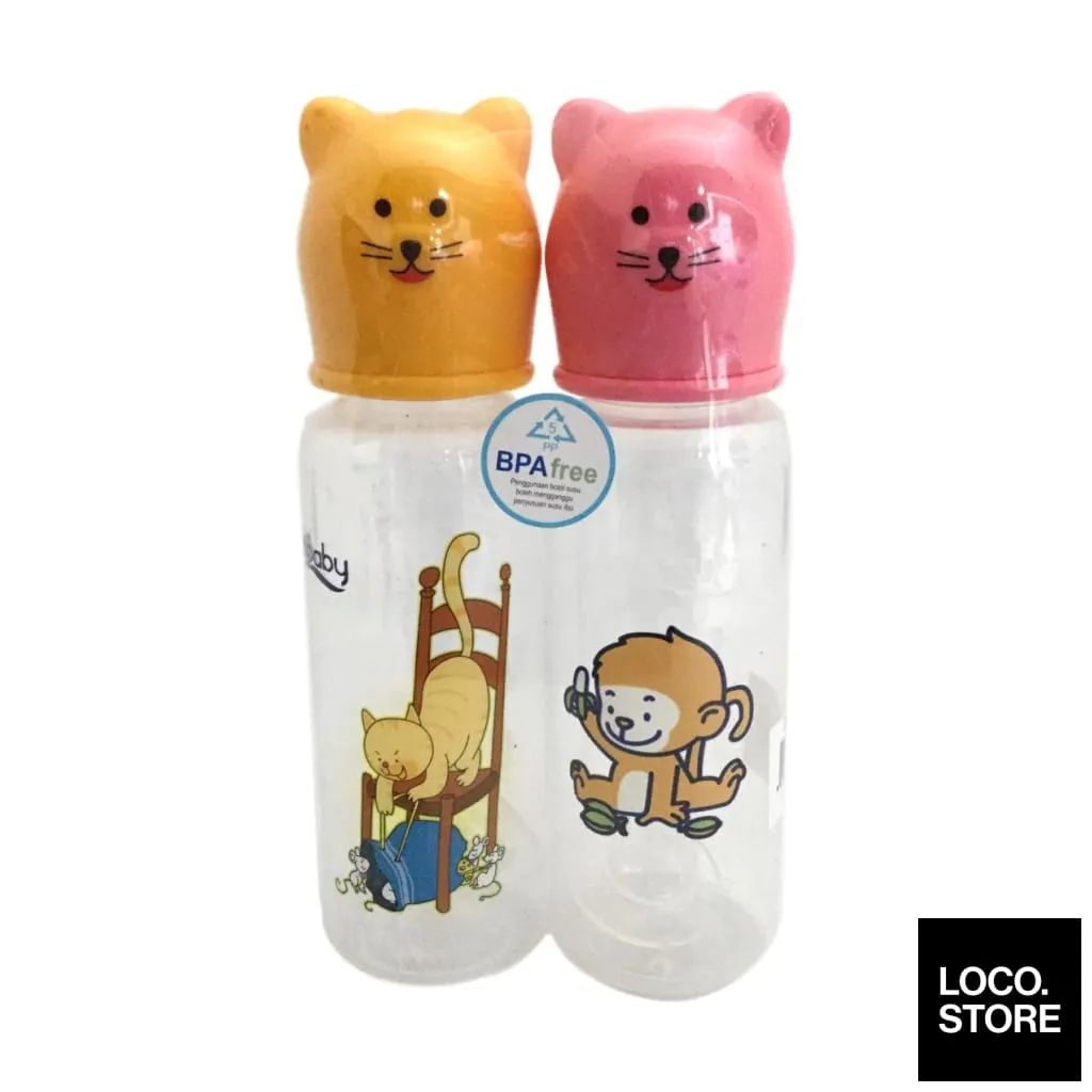 Joybaby Bottle Value Pack Round 240ml X 2 Cat Hood