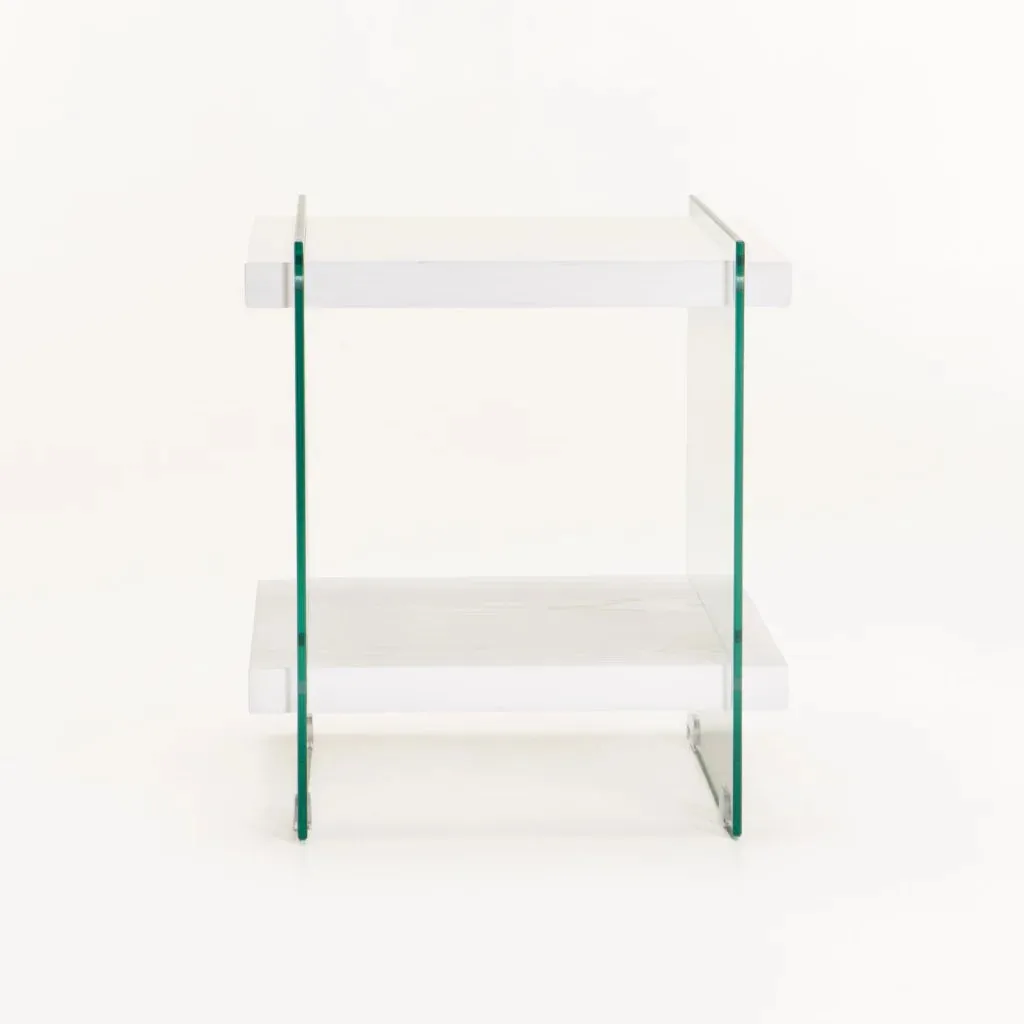 JULEP 45x45cm 8MM TEMPERED GLASS SIDE TABLE