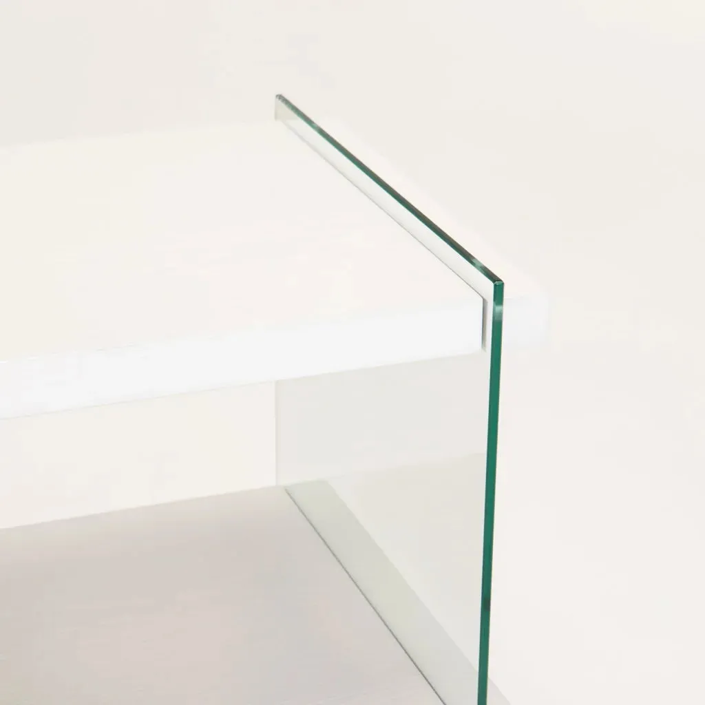 JULEP 45x45cm 8MM TEMPERED GLASS SIDE TABLE