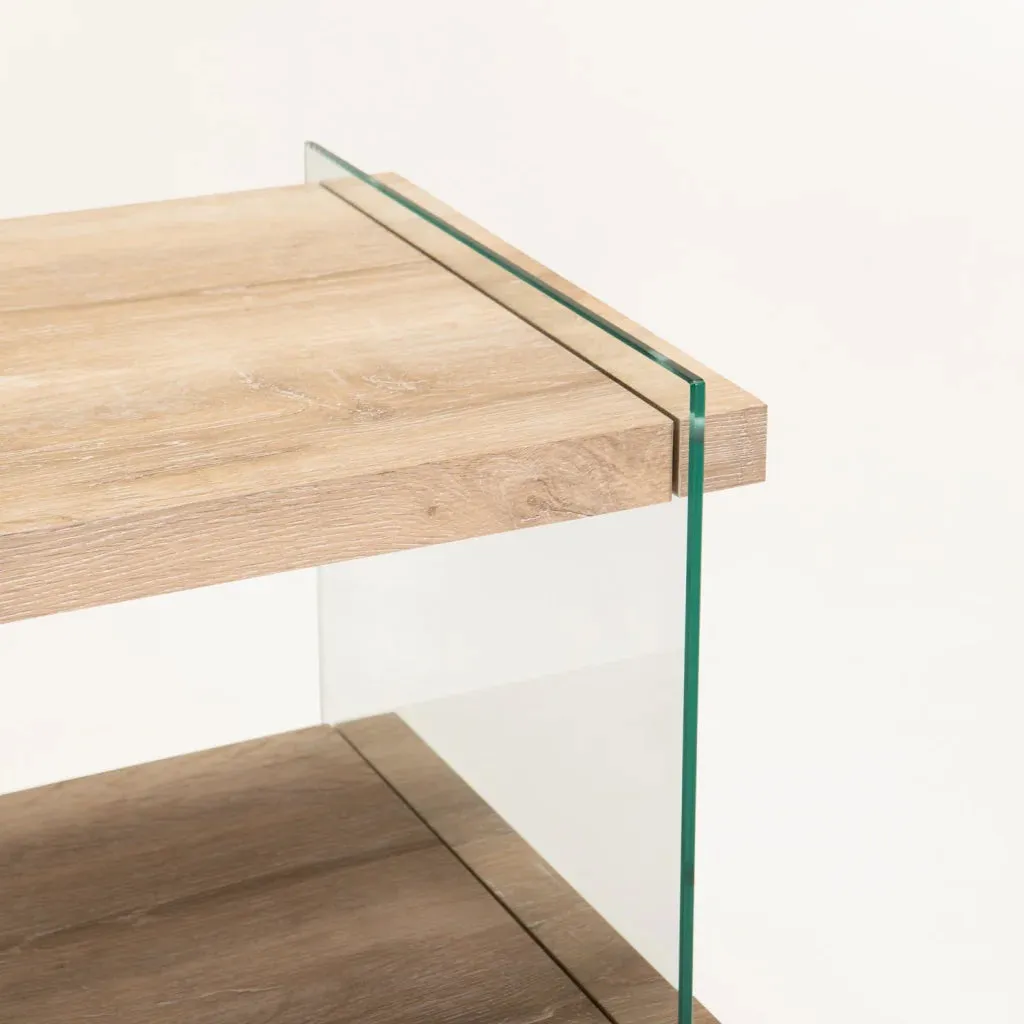 JULEP 45x45cm 8MM TEMPERED GLASS SIDE TABLE