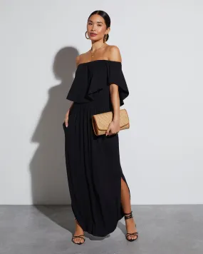 Kara Off The Shoulder Pocketed Maxi Dress