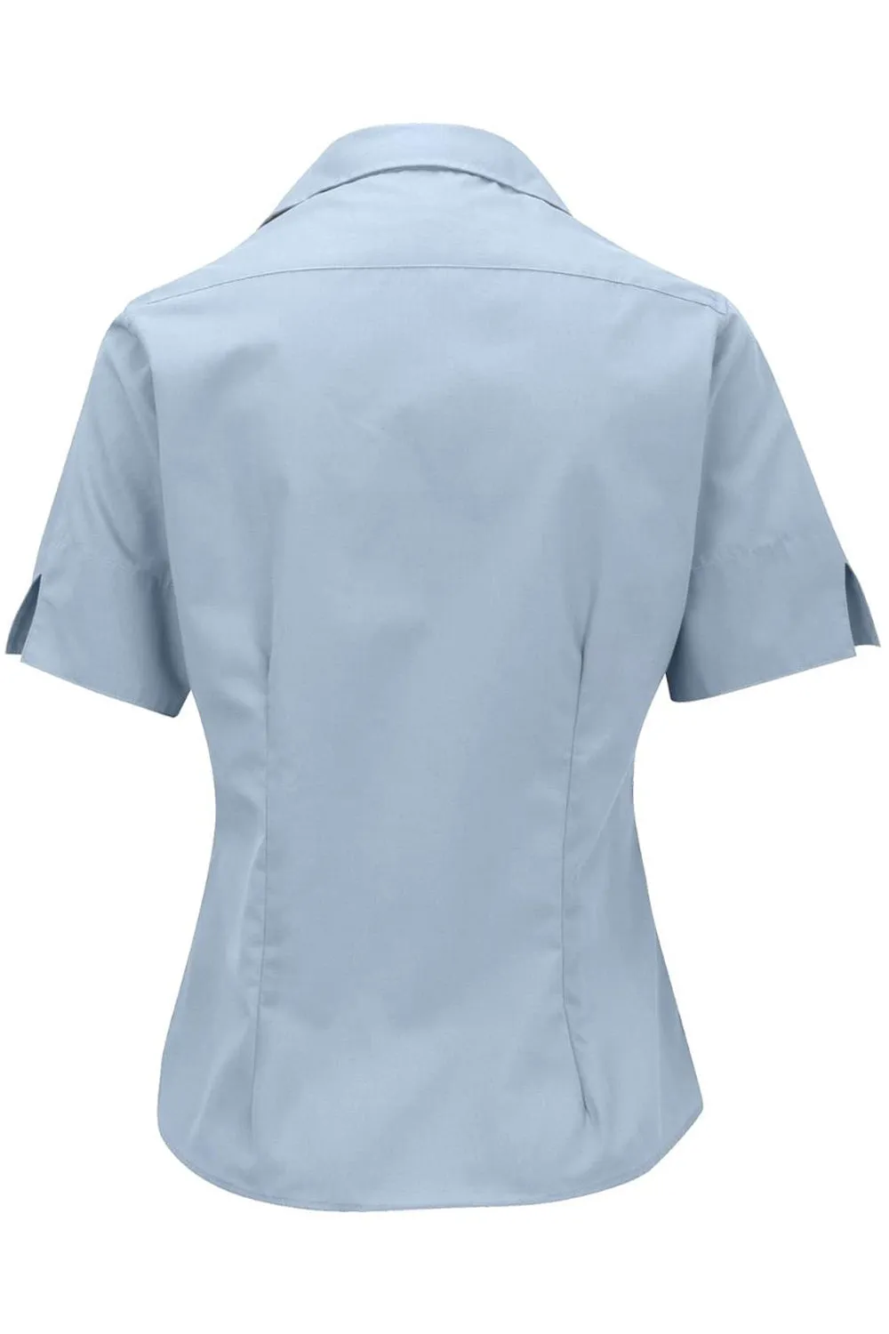 Ladies' Short Sleeve Poplin - Light Blue