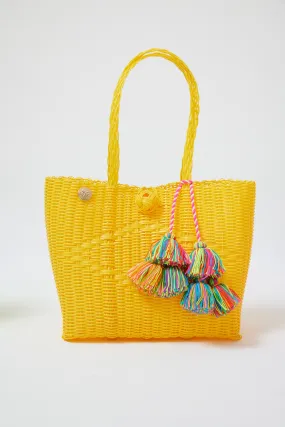 Las Guanacas Clasp Tote in Lemon