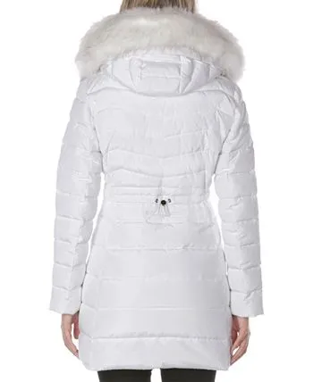 Laundry by Shelli Segal Women's Faux-Fur-Trim Hooded Puffer Coat