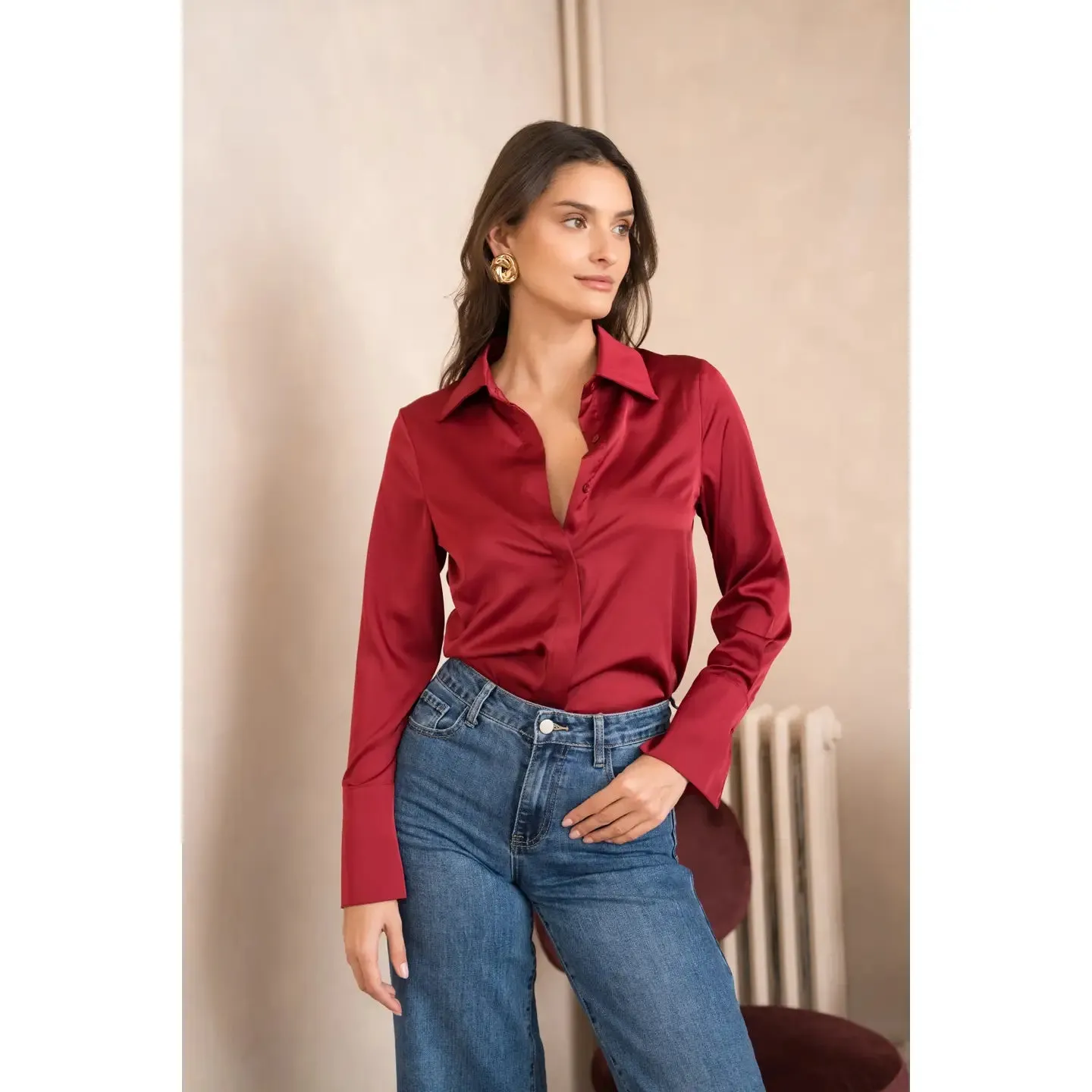 LEA SATIN SHIRT