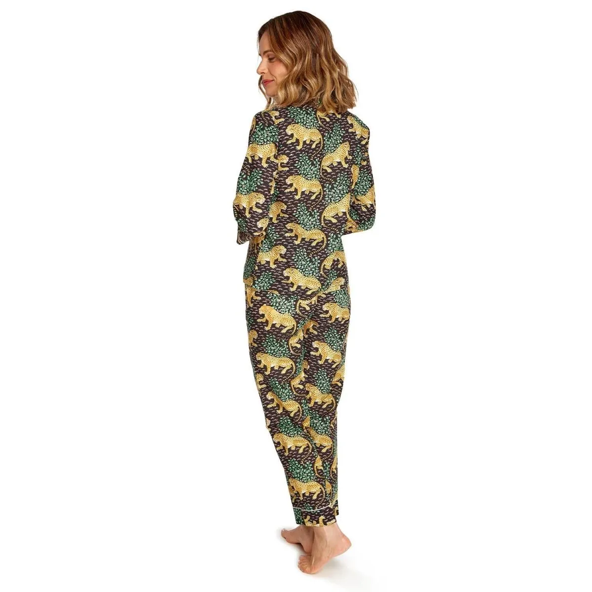 Leaping Leopard Cotton Pajamas