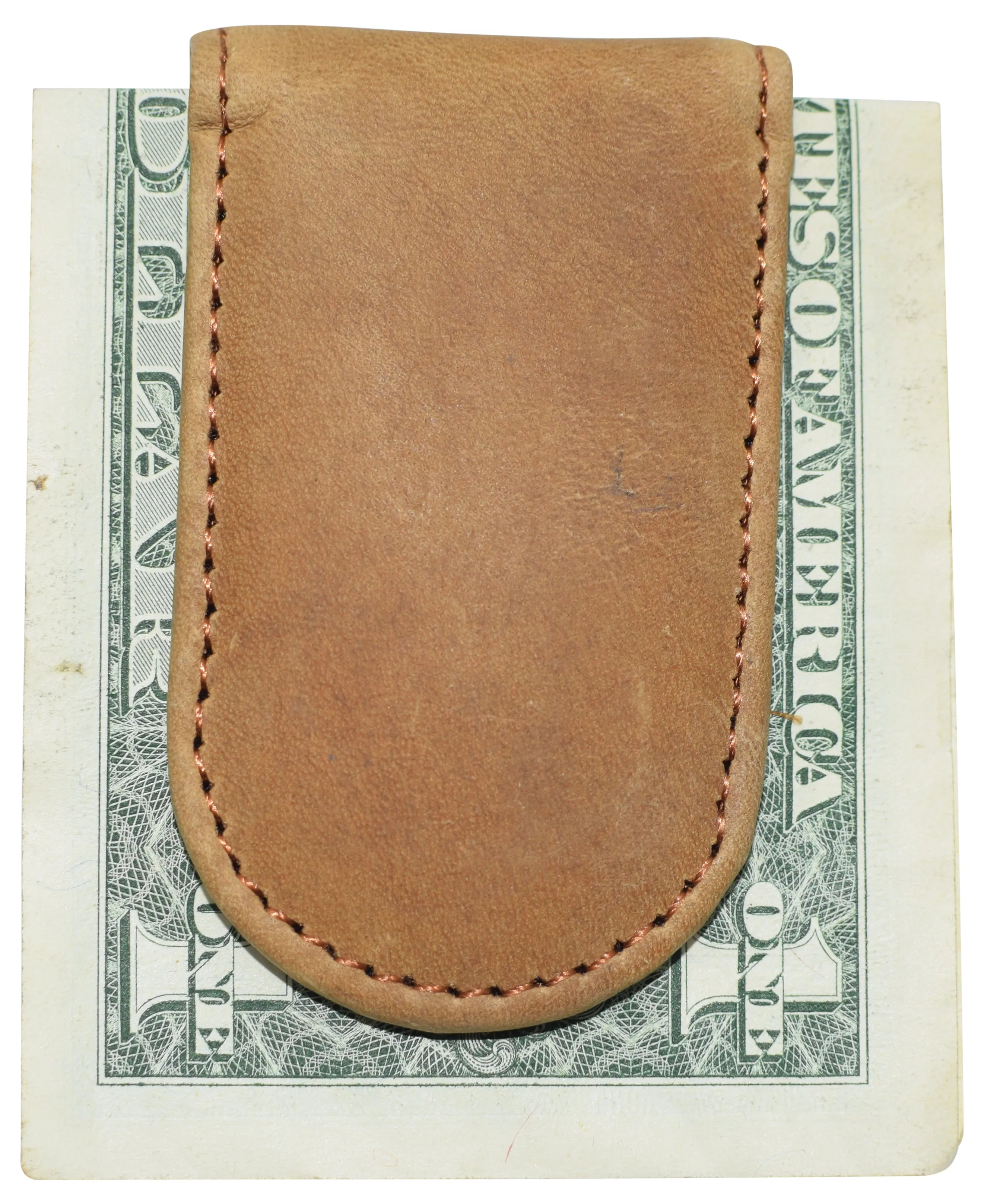 Leather Money Clip - Strong Magnets Holds 30  Bills for Men - Cash Leather Card Holder 812HUR