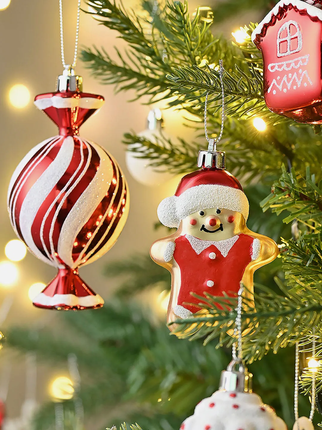 Little Surprise Box 70pcs Christmas Balls tree hanging Xmas Decoration set.