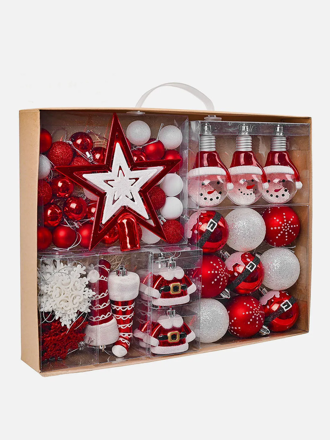 Little Surprise Box 70pcs Christmas Balls tree hanging Xmas Decoration set.