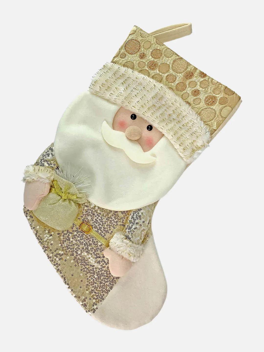 Little Surprise Box, Golden Christmas Stocking for Gifts and Christmas Décor-16 inches