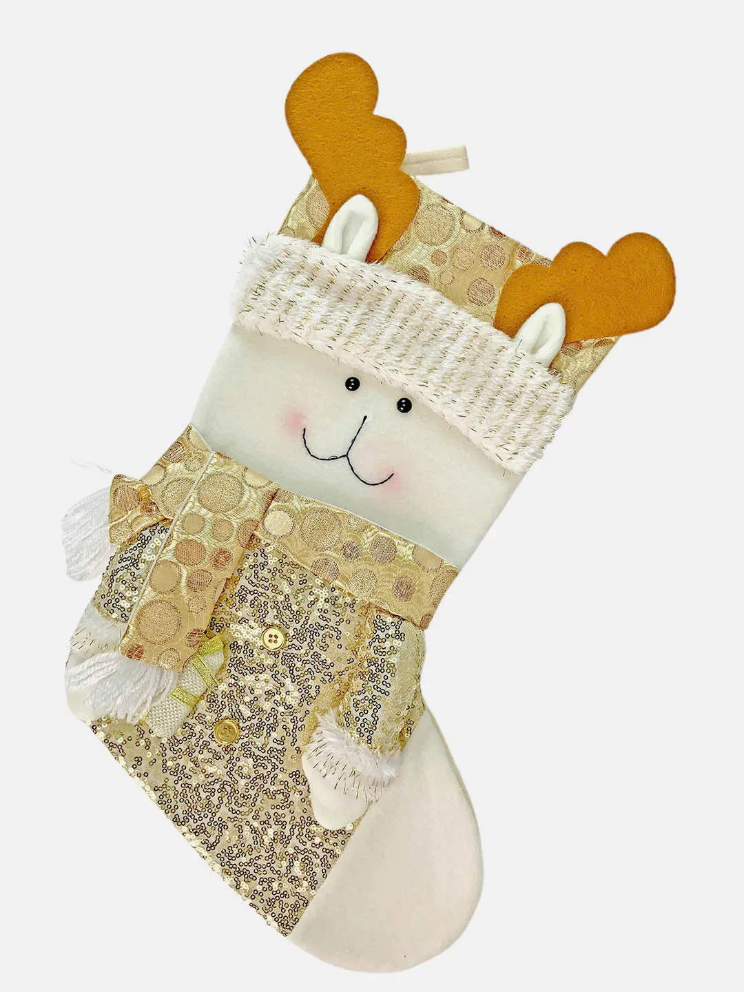 Little Surprise Box, Golden Christmas Stocking for Gifts and Christmas Décor-16 inches