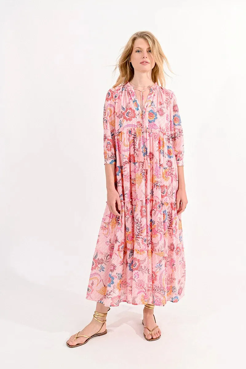 Long Floral Print Dress