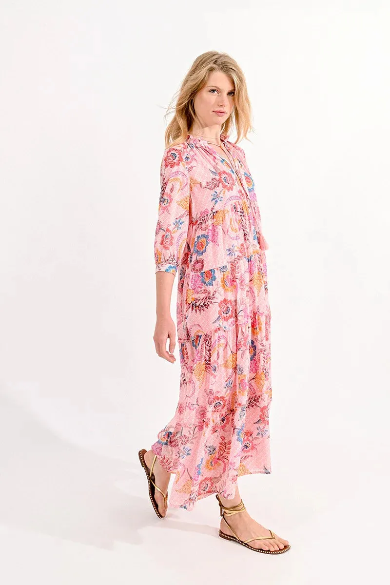 Long Floral Print Dress