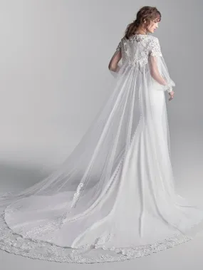 Maggie Sottero "Erin" Tulle Jacket/Train