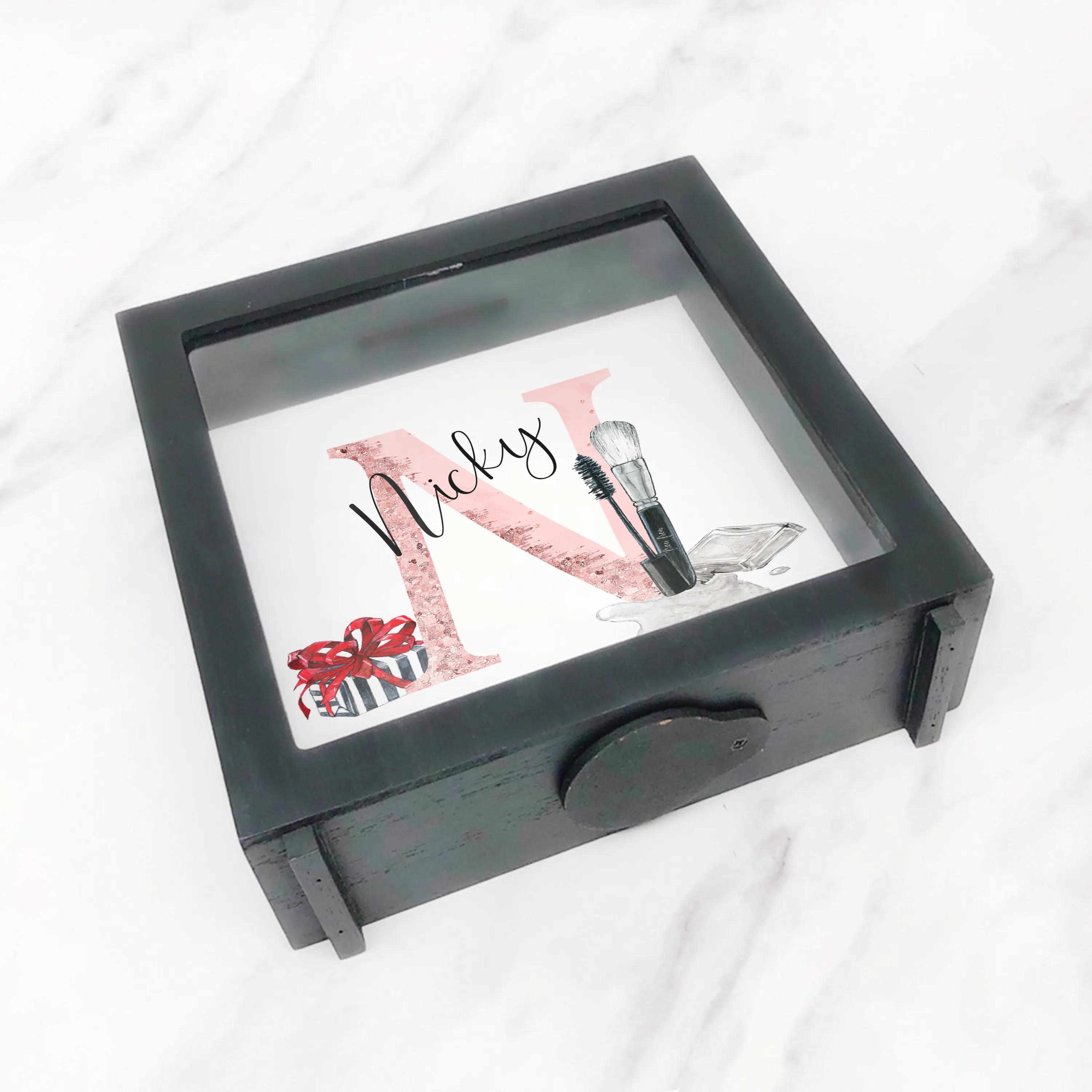 Make-Up Alphabet Personalised Money Box Frame