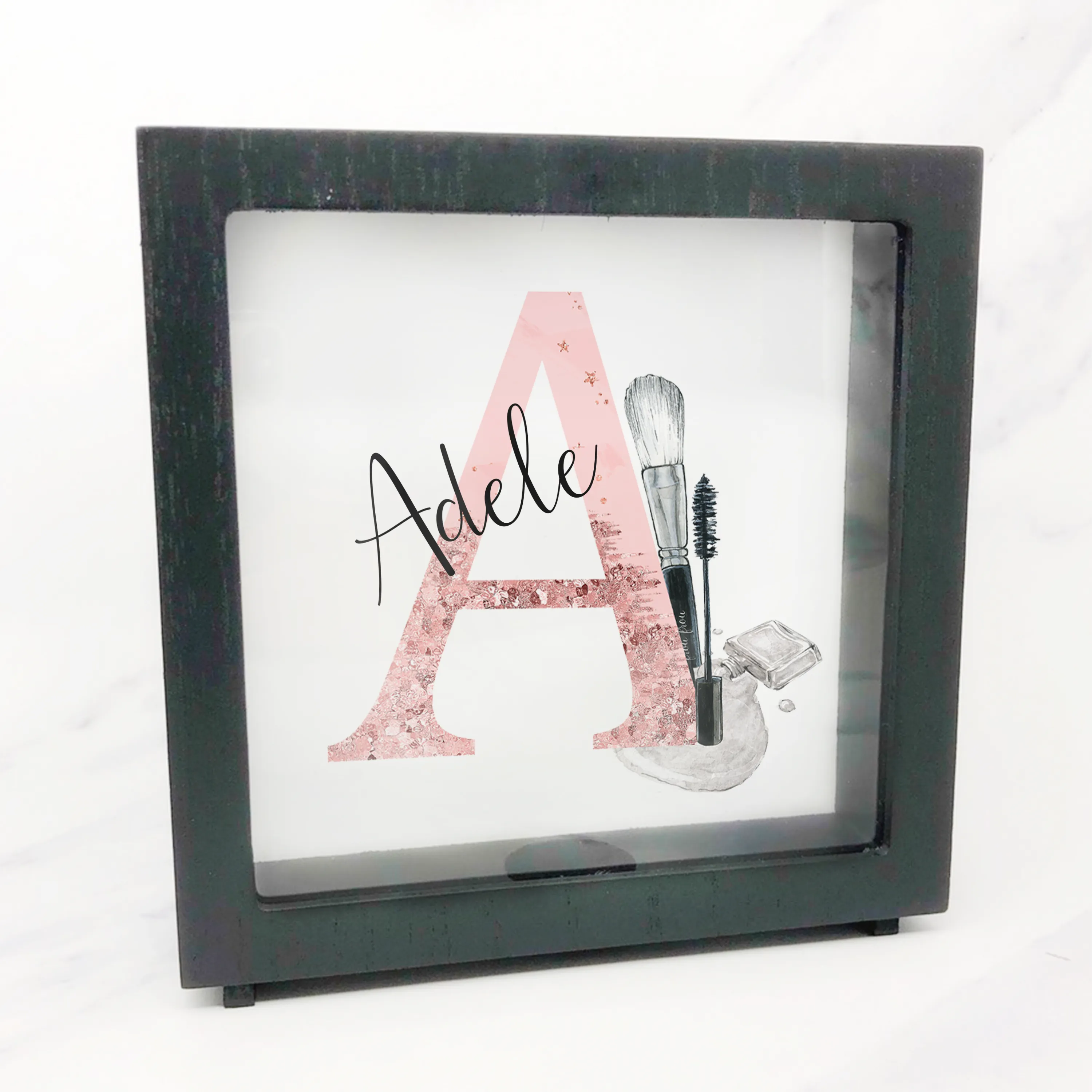 Make-Up Alphabet Personalised Money Box Frame