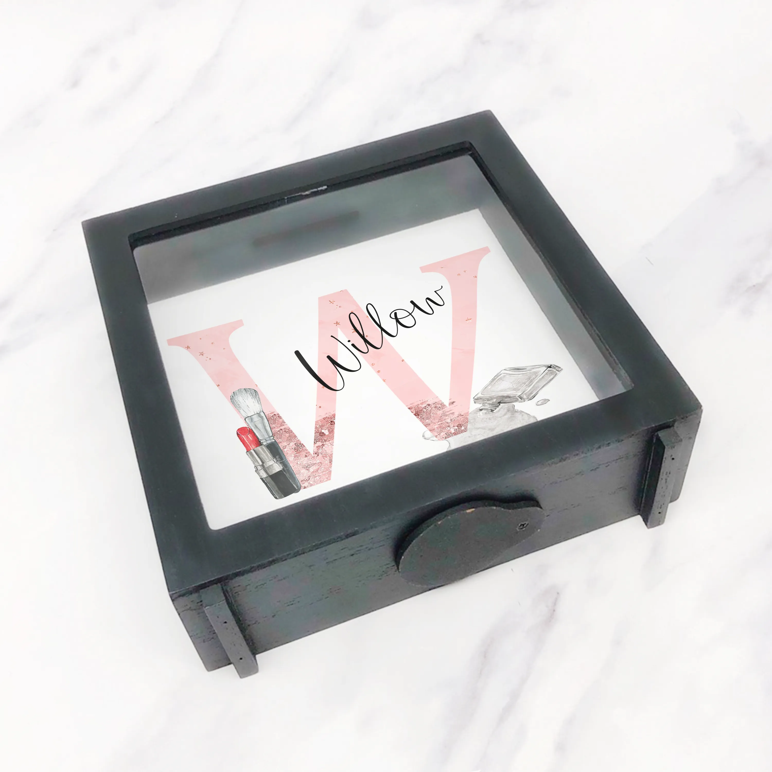 Make-Up Alphabet Personalised Money Box Frame