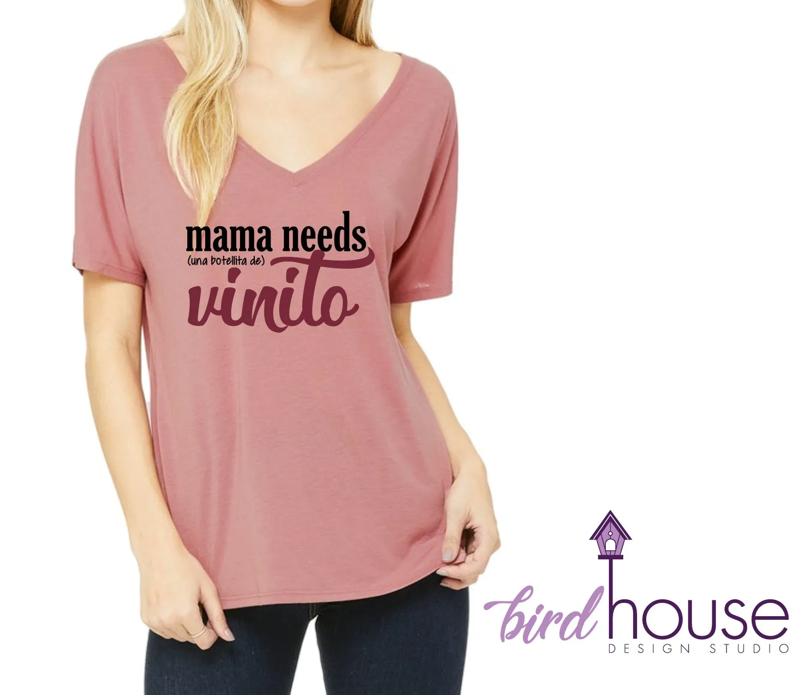 Mama Needs una Botellita de Vinito, Cute and funny Shirt for Wine Lovers, Custom Any Color