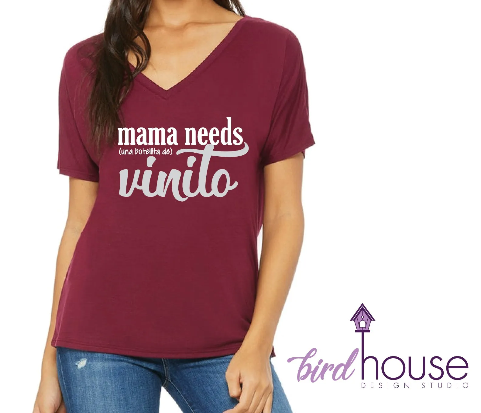 Mama Needs una Botellita de Vinito, Cute and funny Shirt for Wine Lovers, Custom Any Color