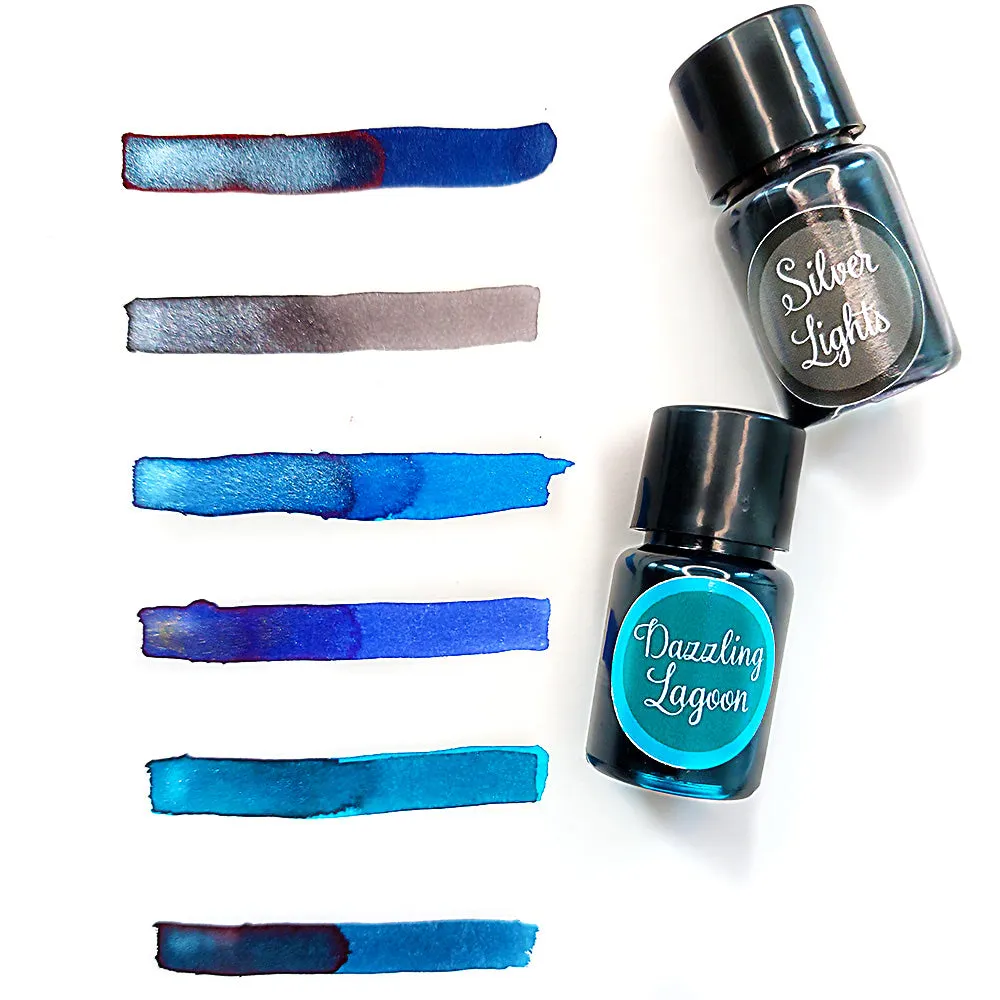 Manuscript Shimmer Ink Set of 6 Ocean