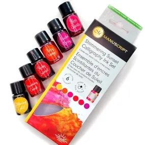 Manuscript Shimmer Ink Set of 6 Sunset