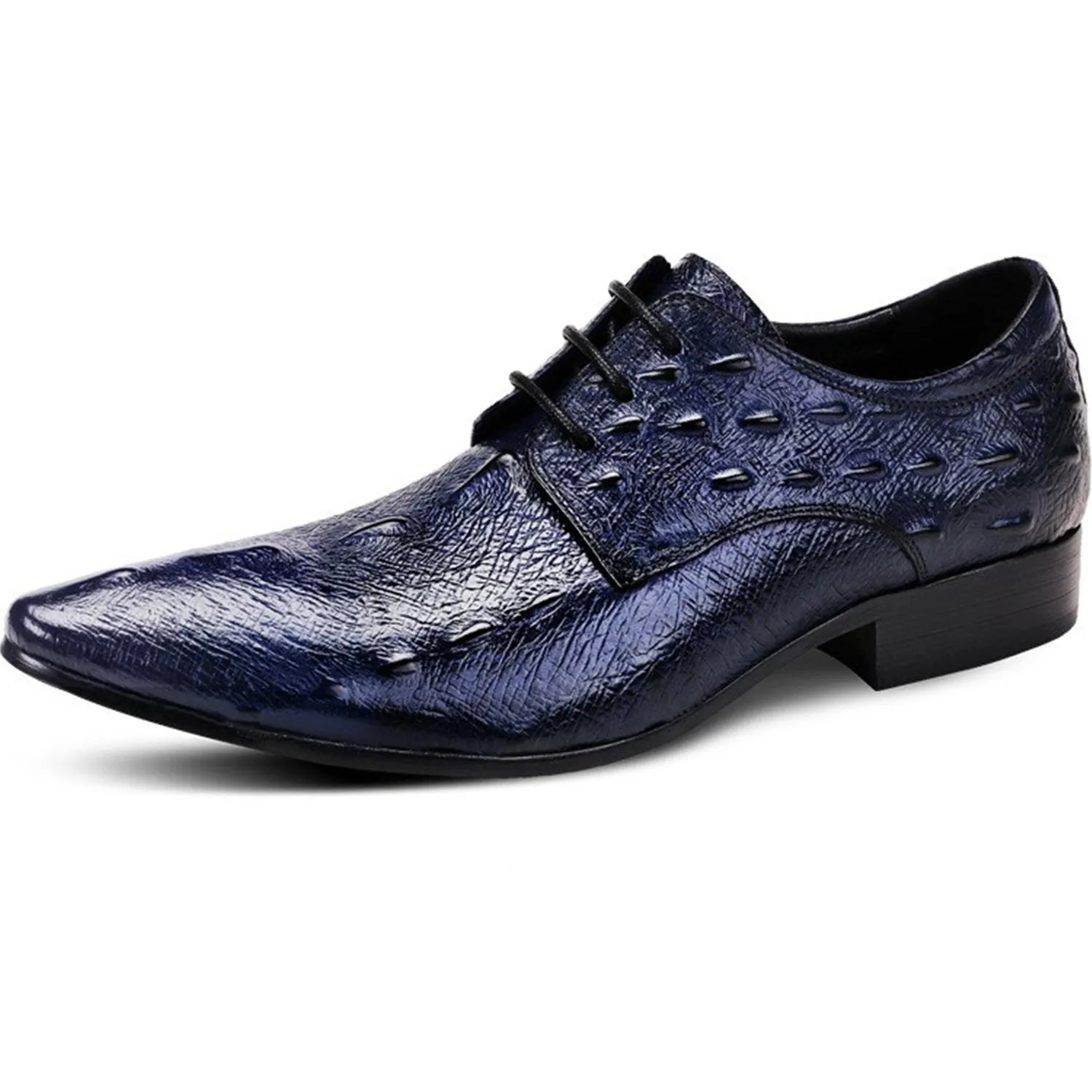 Men Pointed Toe Lace Up Dress Shoes