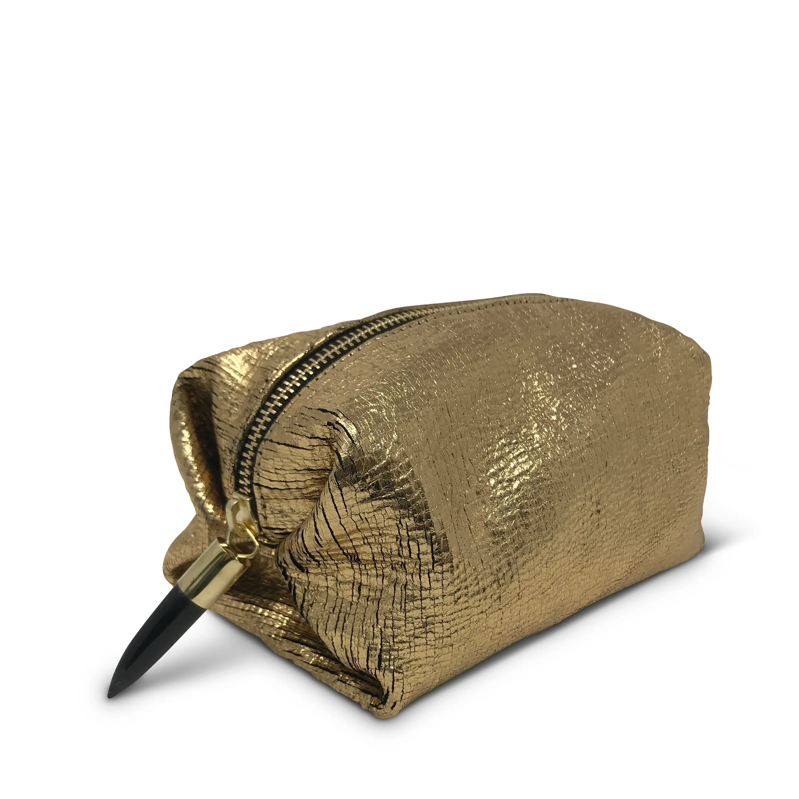 Metallic Rain Gold Cosmetic Case