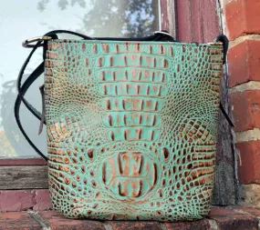 Mint Chocolate Chip Croc Bucket Gun Concealment Purse