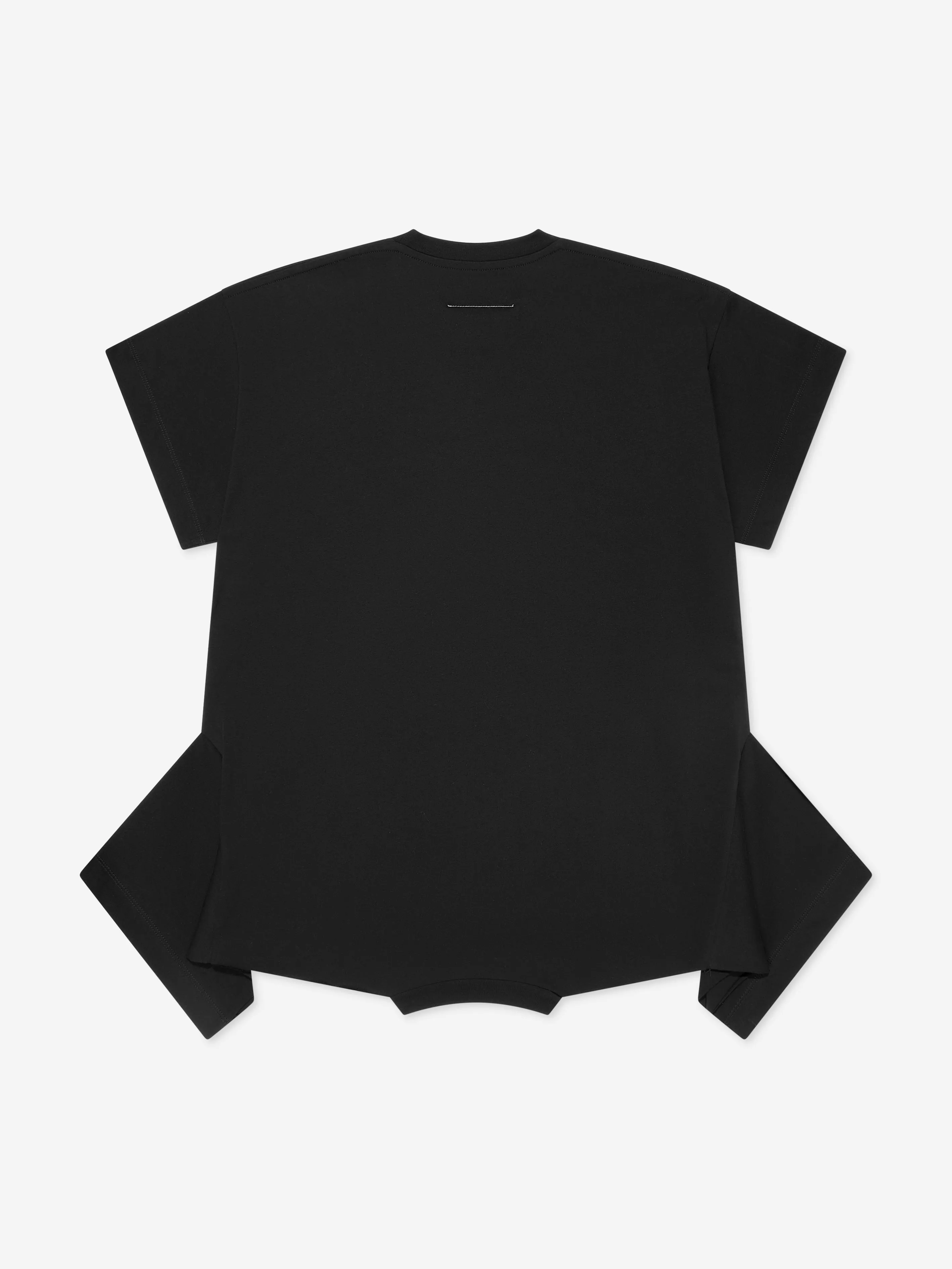 MM6 Maison Margiela Girls Asymmetric T-Shirt Dress in Black