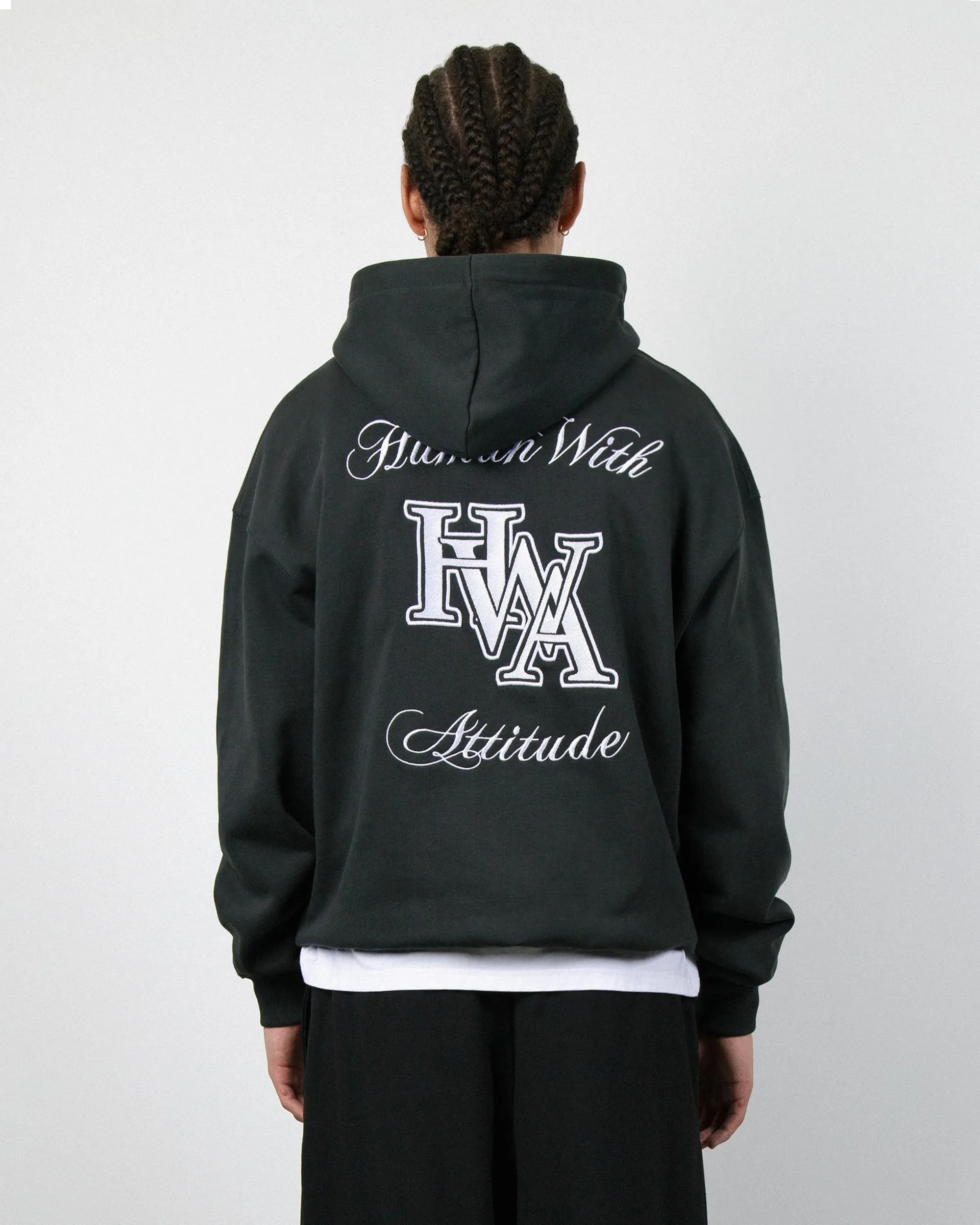 Monogram Hoodie Brodé - Wasted Black