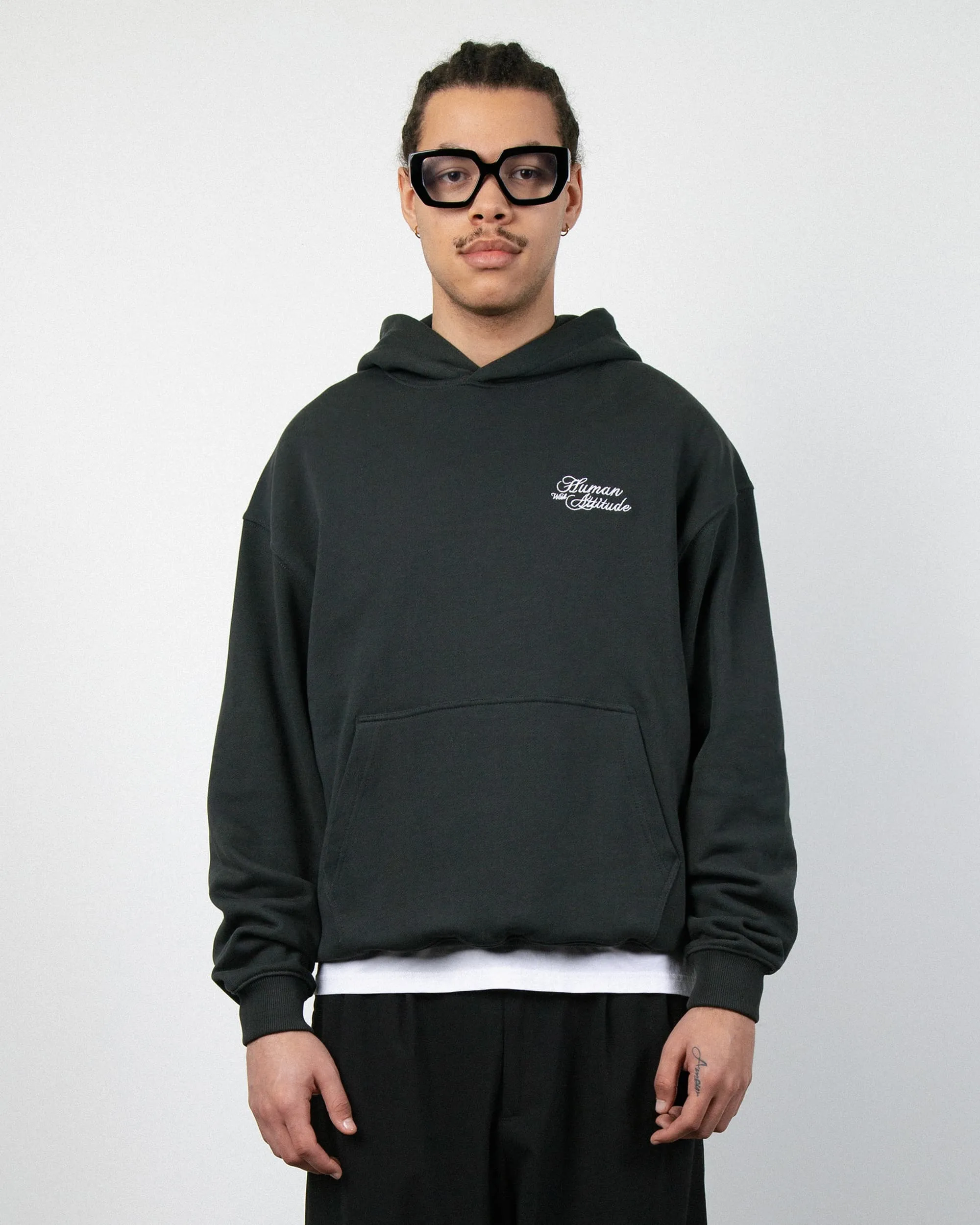 Monogram Hoodie Brodé - Wasted Black