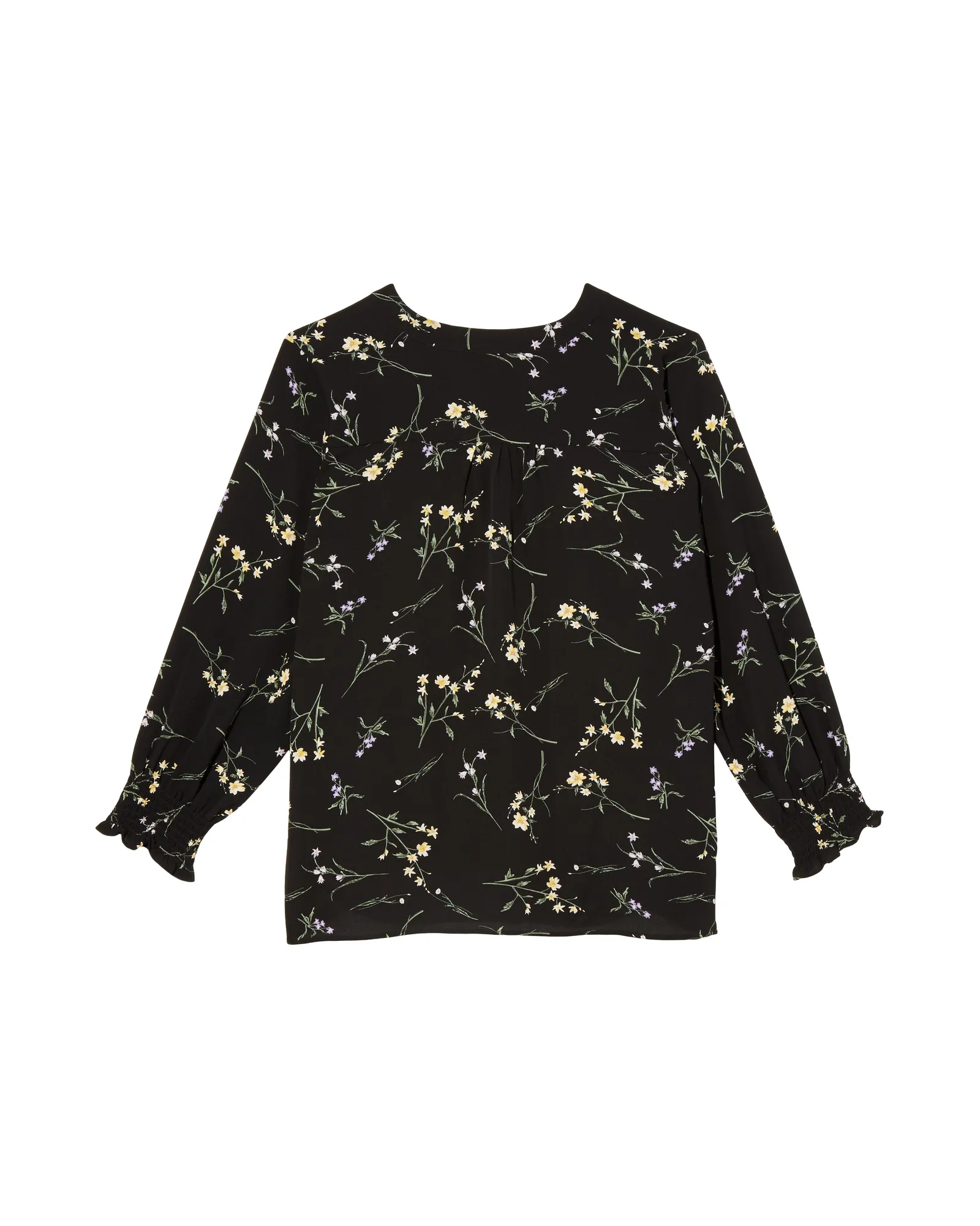 Monterey Puff Sleeve Blouse | Black / Yellow