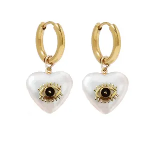 Nacar heart earring